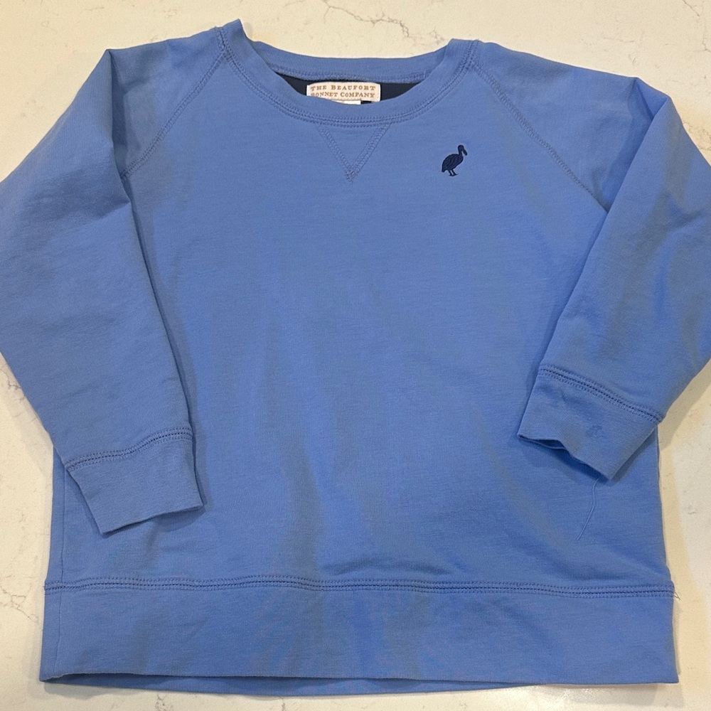The Beaufort Bonnet Company Cassidy Crewneck Blue Kids Sweatshirt
